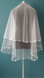 Фата с 3-d цветами